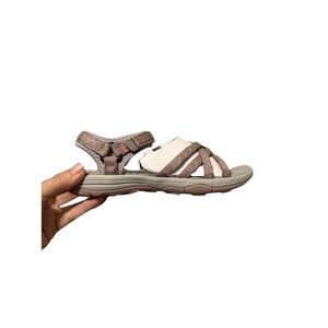 Women's Athletic Adjustable Sandals Hiking Open Toe Grition Gray/Pink US 6 EU 36